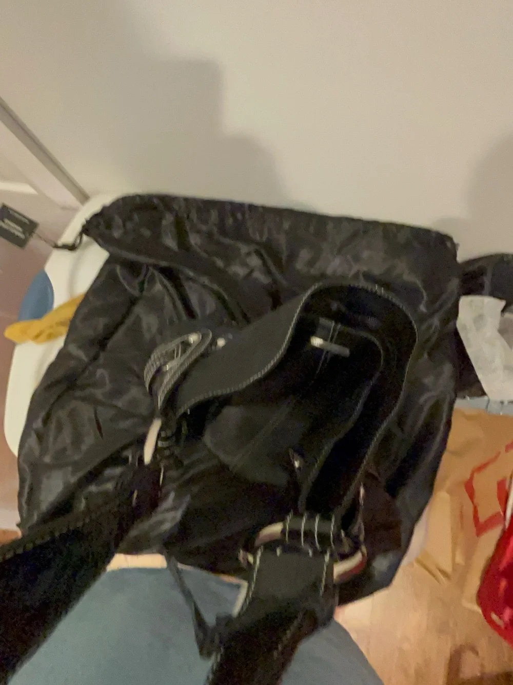 Charlie Lapson Black Leather Shoulder Bag